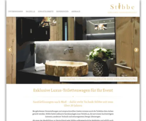 Stibbe.de(Luxus Toilettenwagen und Sanitäranlagen) Screenshot