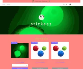 Stickeezballs.com(STICKY CEILING BALLS) Screenshot