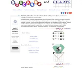 Stickersandcharts.com(Free Printable Stickers and Sticker Charts) Screenshot