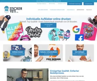 Stickeryeti.de(StickerYeti Deutschland 2020) Screenshot