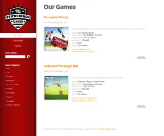 Sticklebackgames.com(Stickleback Games) Screenshot