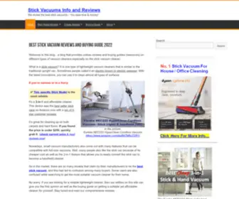 Stickvacuum.org(Best Stick Vacuum Reviews and Buying Guide 2023) Screenshot
