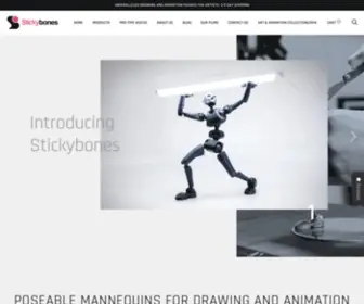 Stickybones.com(Poseable Magnetic Human Figures for Drawing and Animation) Screenshot