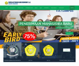 Stie-YAI.ac.id(Sekolah Tinggi Ilmu Ekonomi Y.A.I) Screenshot