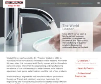 Stiebel-Eltron-Usa.com(Tankless Water Heater) Screenshot