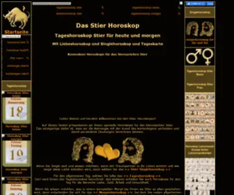 Stier-Horoskop.com(Das Stier Horoskop mit Tageshoroskop) Screenshot