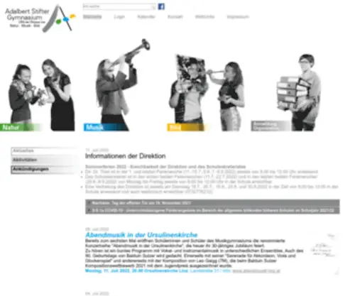 Stiftergym.org(Startseite) Screenshot