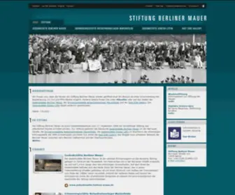 Stiftung-Berliner-Mauer.de(Stiftung Berliner Mauer) Screenshot