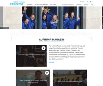 Stiftung-Mercator.de(Die offizielle Website der Stiftung Mercator) Screenshot