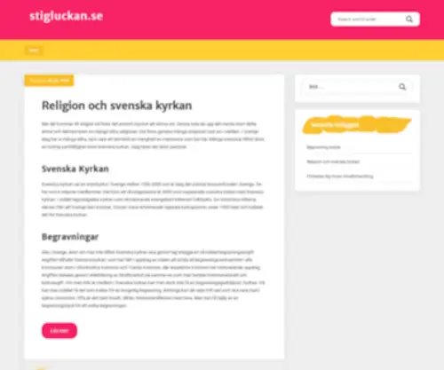 Stigluckan.se(Svenska kyrkan) Screenshot