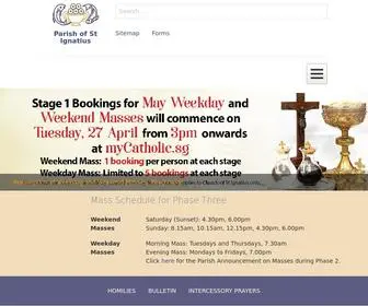 Stignatius.org.sg(Catholic Church of St Ignatius) Screenshot