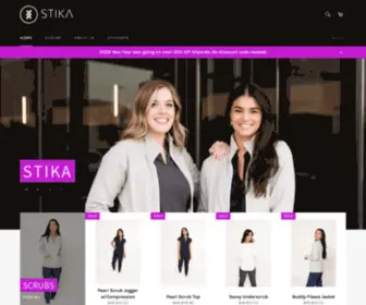 Stikawear.com(The evolution of scrubs) Screenshot