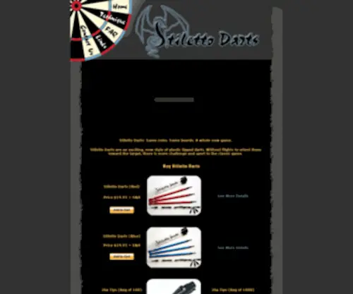 Stilettodarts.com(Stiletto Darts) Screenshot