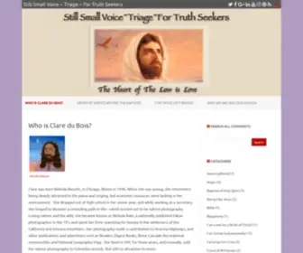 Stillsmallvoicetriage.org(Truth about Jesus and being a Christian) Screenshot