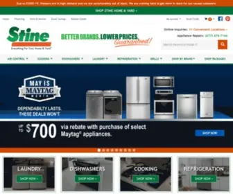 Stineappliances.com(Stine Home & Yard) Screenshot