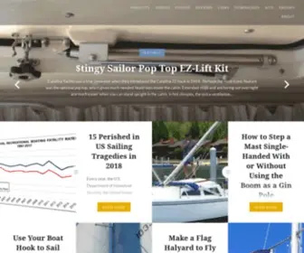 Stingysailor.com(DIY trailerable sailboat restoration and improvement without throwing your budget overboard) Screenshot