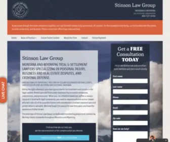 Stinsonlawyers.com(Montana Wyoming Law Firm Attorneys Scott and Laurence Stinson) Screenshot