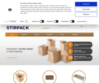 Stirpack.cz(Kartonážní výroba obalů z vlnité lepenky) Screenshot