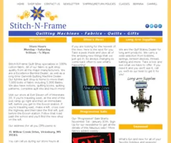 Stitch-N-Frame.net(Quilting Machines) Screenshot