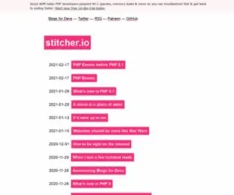 Stitcher.io(Blog) Screenshot