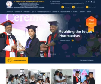 Stjamespharmacycollege.in(Pharmacy Colleges in Kerala) Screenshot