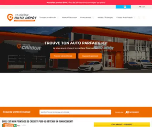 Stjeromeautodepot.com(SuperCentre St) Screenshot