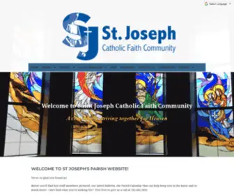 Stjoesbb.com(Saint Joseph Catholic Faith Community) Screenshot