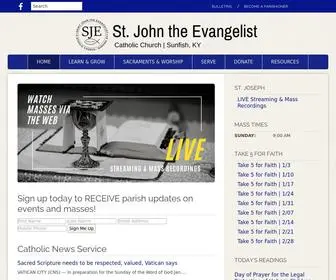 Stjohnch.org(John the Evangelist Parish/Sunfish) Screenshot