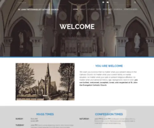 Stjohnlogan.com(Hocking Hills Catholic Church) Screenshot