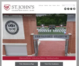 Stjohnschs.org(A Private Catholic School in Washington) Screenshot