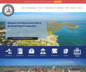 Stjohnsclerk.com(Saint Johns County Clerk of Court & Comptroller) Screenshot