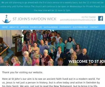 Stjohnshaydonwick.org.uk(St John's Haydon Wick) Screenshot