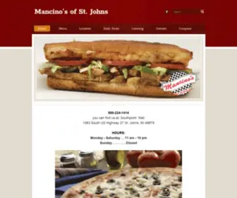 Stjohnsmancinos.com( Mancino's of St) Screenshot