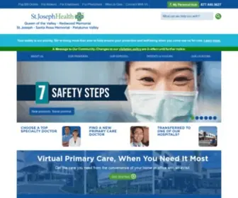 Stjosephhealth.org(St. Joseph Health network in northern California) Screenshot