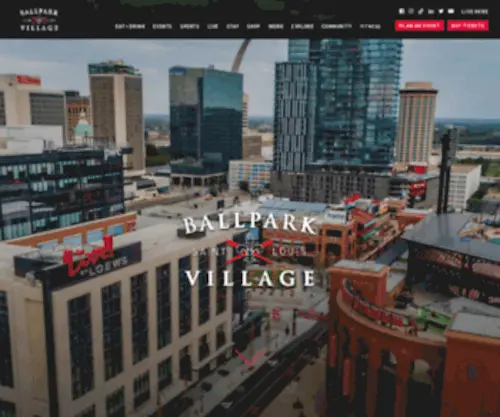 STlballparkvillage.com(Entertainment District St) Screenshot