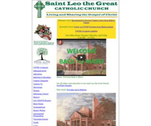 Stleos.org(Saint Leo the Great Catholic Church) Screenshot