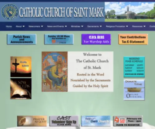 Stmark-Parish.org(Catholic Church of Saint Mark) Screenshot