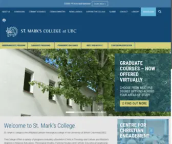 Stmarkscollege.ca(Mark's College) Screenshot