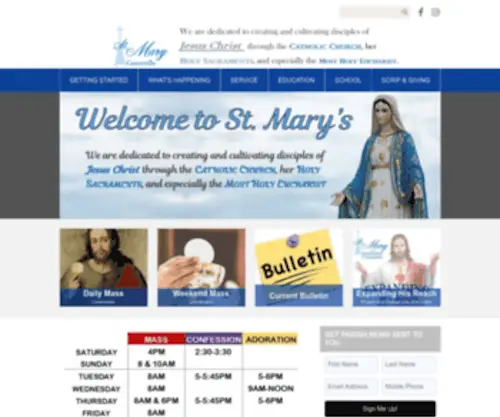 Stmarygreenville.org(Greenville, WI) Screenshot