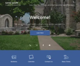 Stmarys-Waco.org(Saint Mary of the Assumption Catholic Church) Screenshot