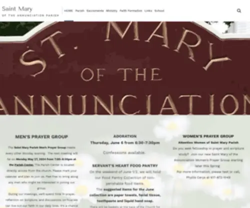 Stmarysmelrose.org(Saint Mary of the Annunciation) Screenshot