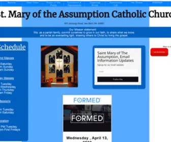 Stmarysvanwert.com(Mary of the Assumption Catholic Church and School) Screenshot