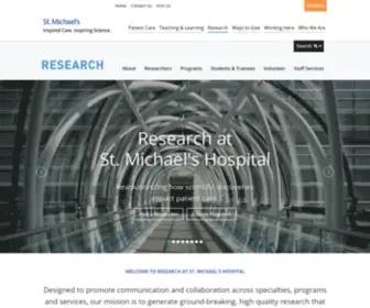 Stmichaelshospitalresearch.ca(Research at St) Screenshot