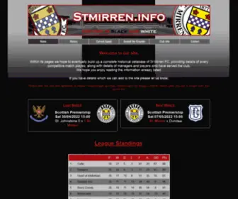 Stmirren.info(A History of St Mirren Football Club) Screenshot