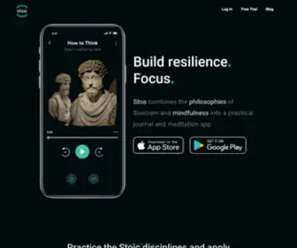 Stoameditation.com(Stoa) Screenshot