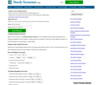 Stock-Screener.org(Technical stock screener) Screenshot