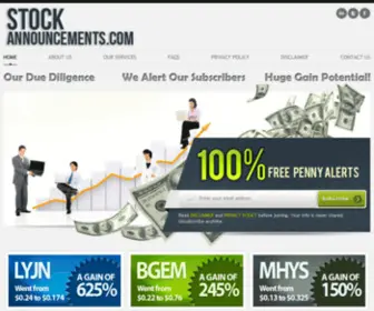 Stockannouncements.com(Stock Announcements) Screenshot