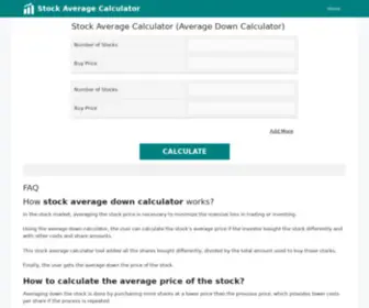 Stockaveragecalculator.com(Average down calculator) Screenshot