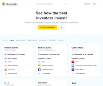 Stockcircle.com(Analyse Portfolios of Investment Gurus) Screenshot