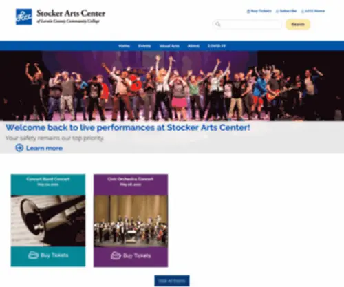 Stockerartscenter.com(Stocker Arts Center) Screenshot